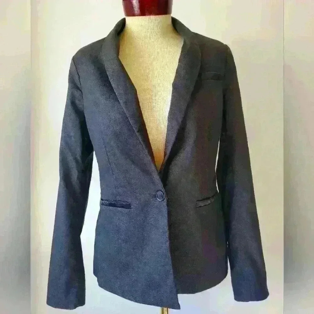 Guess black silver sparkle blazer size 10 - Picture 1 of 11